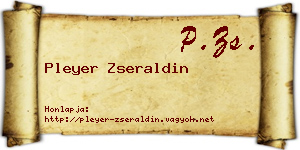Pleyer Zseraldin névjegykártya